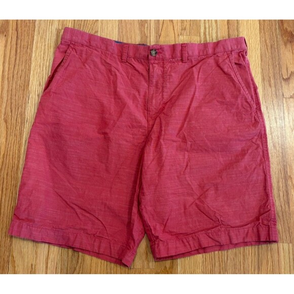 Tommy Hilfiger Other - TOMMY HILFIGER Shorts Men's Size 40 Red Chino Regular Casual Flat Front Cotton